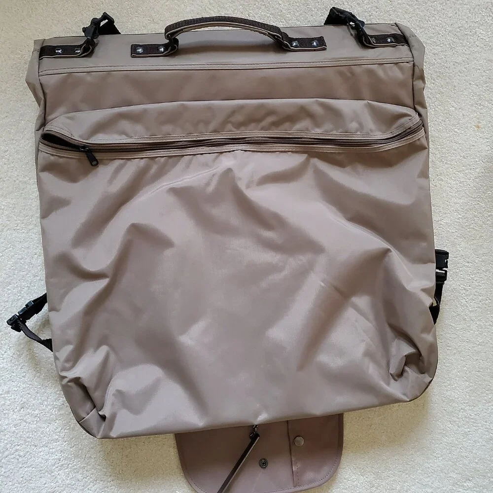Schooner Club Tan Carry On Foldable Lightweight Garment Bag